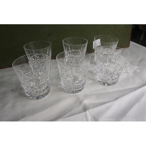 616 - A set of 6 Waterford Crystal whiskey tumblers.