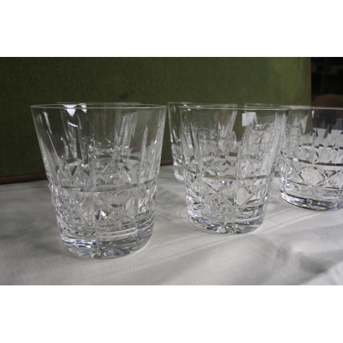 616 - A set of 6 Waterford Crystal whiskey tumblers.