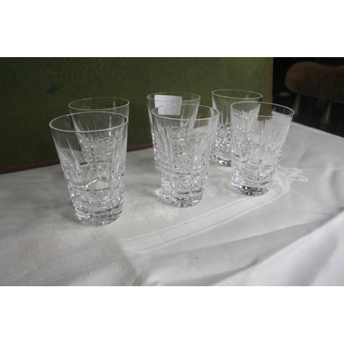 618 - A set of 6 Waterford Crystal glasses.