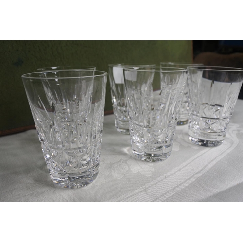 618 - A set of 6 Waterford Crystal glasses.