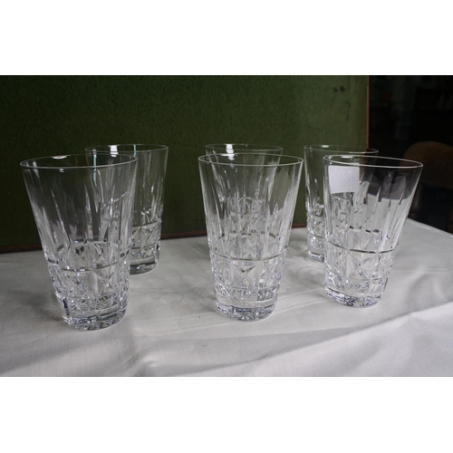 619 - A set of 6 Waterford Crystal glasses.