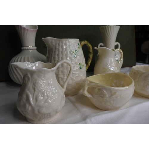 628 - An assortment of various ceramics to include Belleek & more.