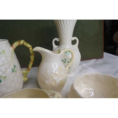 628 - An assortment of various ceramics to include Belleek & more.