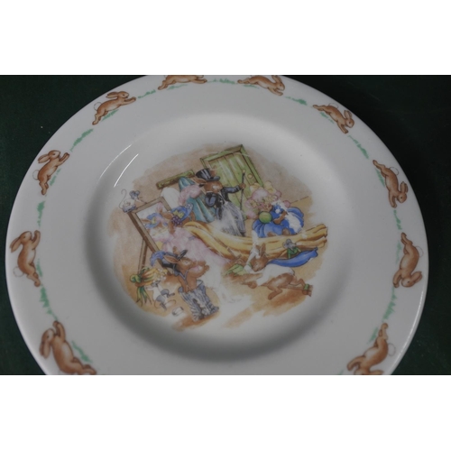 665 - 2 Royal Doulton Bunnykins dishes.