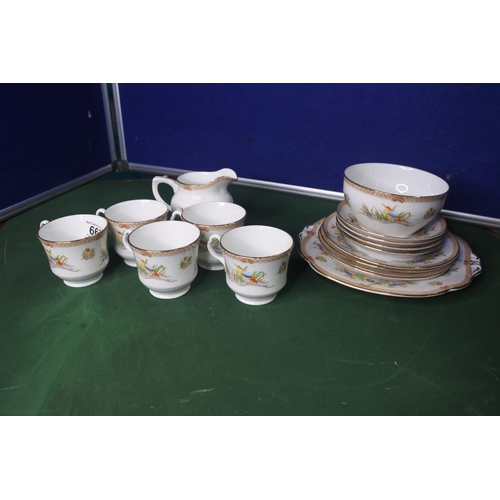 667 - A decorative Collingwoods part teaset.