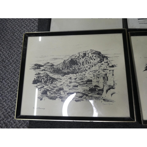 677 - A collection of framed local scenes.