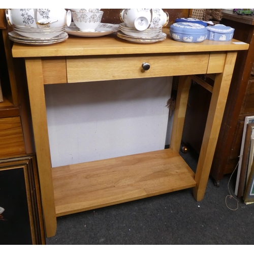 70 - A modern console table with drawer.