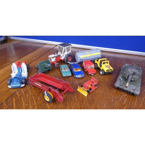 79 - A collection of vintage playworn cars, to include Corgi, Dinky & more.