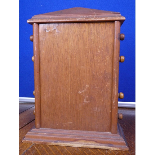 85 - An antique oak cased perpetual desk calendar.