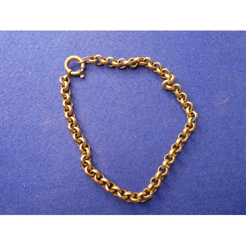 110 - A large brass belcher chain.