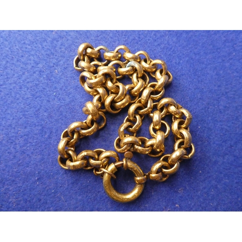 110 - A large brass belcher chain.