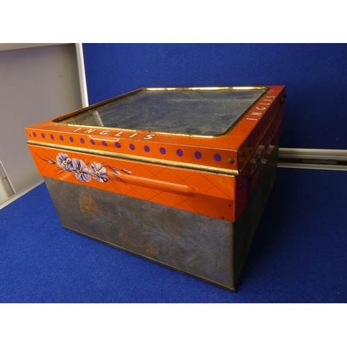 111 - A stunning vintage Inglis biscuit counter top display box.