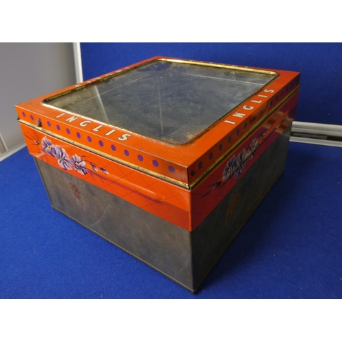 111 - A stunning vintage Inglis biscuit counter top display box.