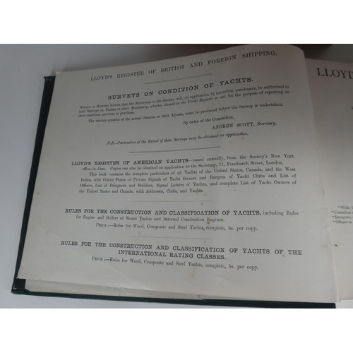 143 - A copy of Lights & Tides of the World - 1905 & 'Lloyds Register of Yachts - 1911'.