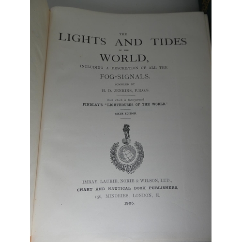 143 - A copy of Lights & Tides of the World - 1905 & 'Lloyds Register of Yachts - 1911'.