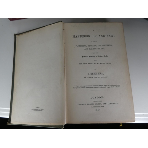 145 - A collection of 4 fishing interest books to include 'Hand Book of Angling by Ephenena', 'Salmon & Se... 