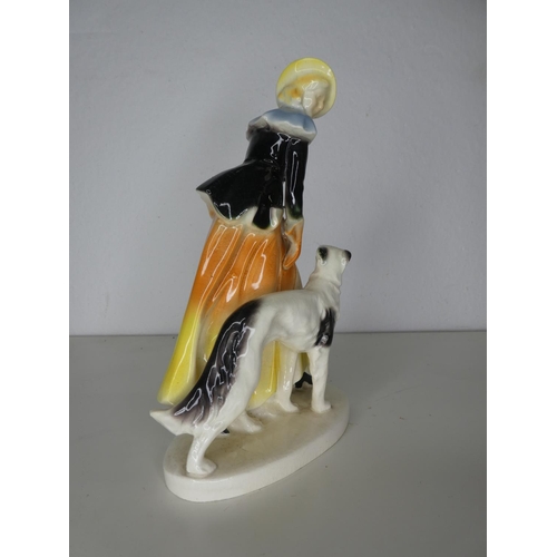 146 - A vintage ceramic Art Deco figure.