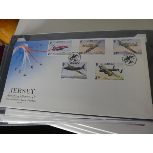 186 - 4 albums containing first day covers from Jersey/ Channel Islands.