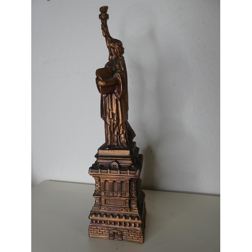 190 - A cast metal Statue of Liberty figure.