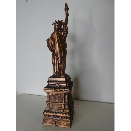 190 - A cast metal Statue of Liberty figure.