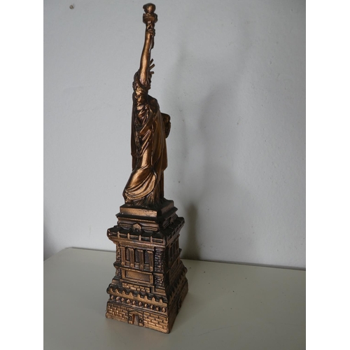 190 - A cast metal Statue of Liberty figure.