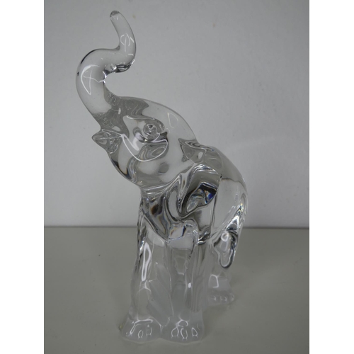 208 - A glass elephant.