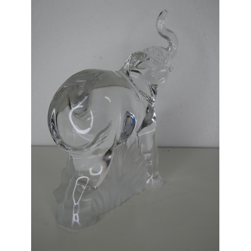 208 - A glass elephant.