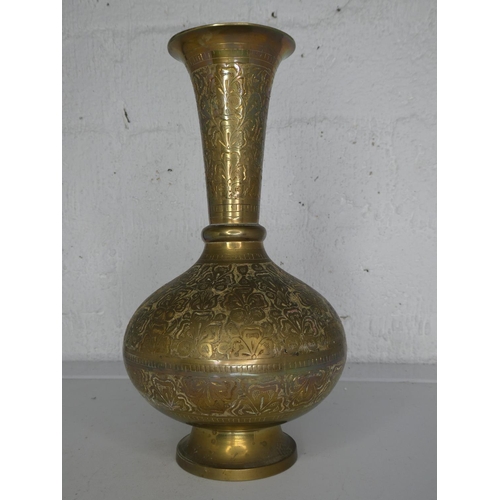 276 - A large vintage decorative brass vase.