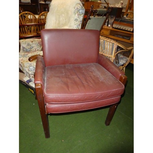 299 - A vintage/ retro armchair.