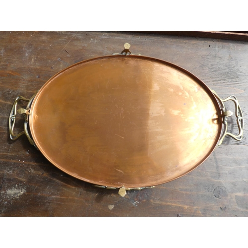 326 - A decorative copper tray.