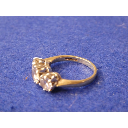 68 - A 9ct gold & cubic zirconia ring size L.