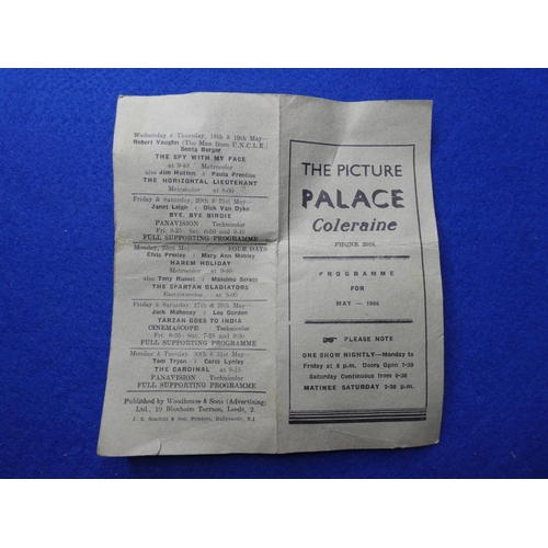 83 - A collection of 4 vintage theatre programs from the Picture Palace, Coleraine.