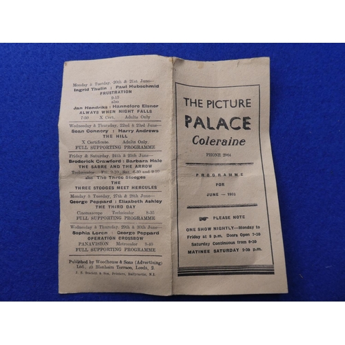 83 - A collection of 4 vintage theatre programs from the Picture Palace, Coleraine.