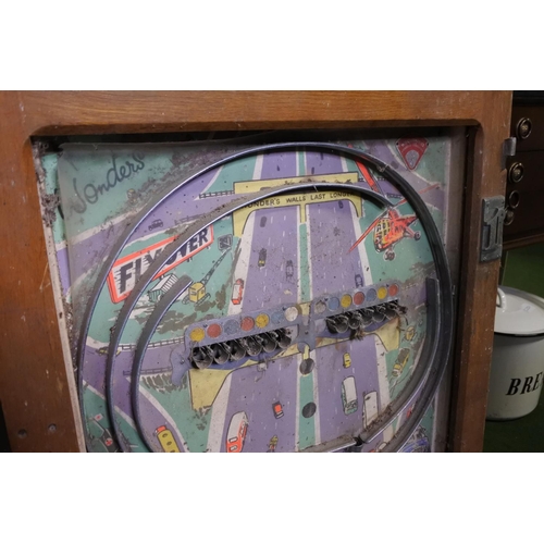 359 - A stunning vintage penny arcade panel, 'Wonders Flyover' for restoration.