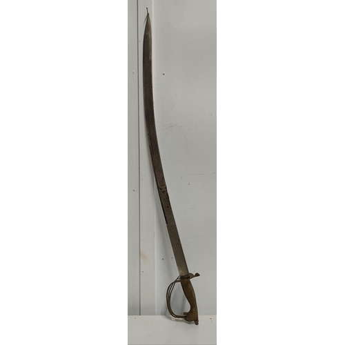 79 - A decorative sword with a camel handle.