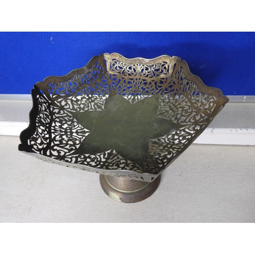 101 - A decorative silver plated tazza.