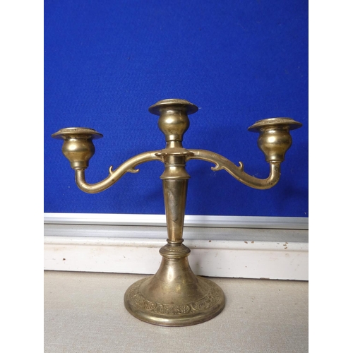 89 - A decorative 3 branch candelabra.