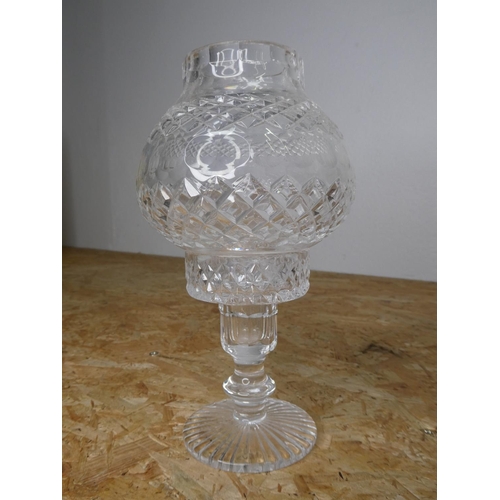 9 - A Tyrone Crystal Hurricane lantern.