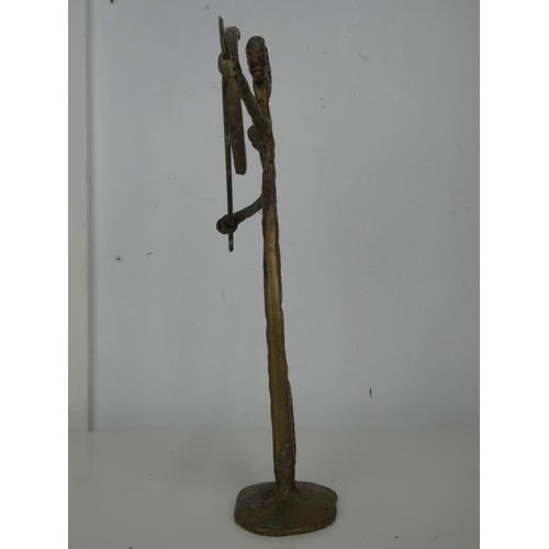 549 - A decorative brass figure.