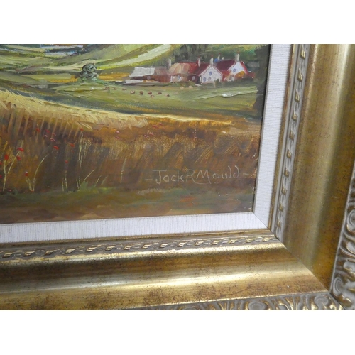 567 - A large original framed painting of a Country scene, signed Jack R Mould.