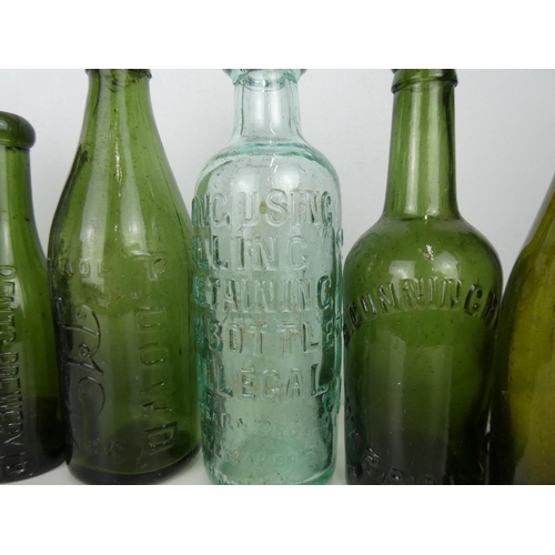 570 - A collection of antique/ vintage bottles.