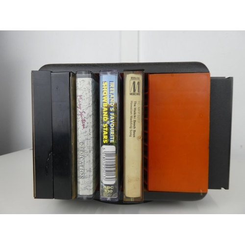 594 - A retro cassette holder, to include Beach Boys, Abba, Dusty Springfield & more.