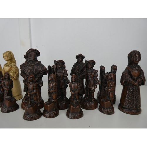 704 - A decorative part chess set.