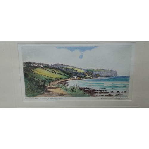 661 - A framed watercolour of Blackrocks, Co. Antrim, signed by Irish artist Robert Cresswell Boak