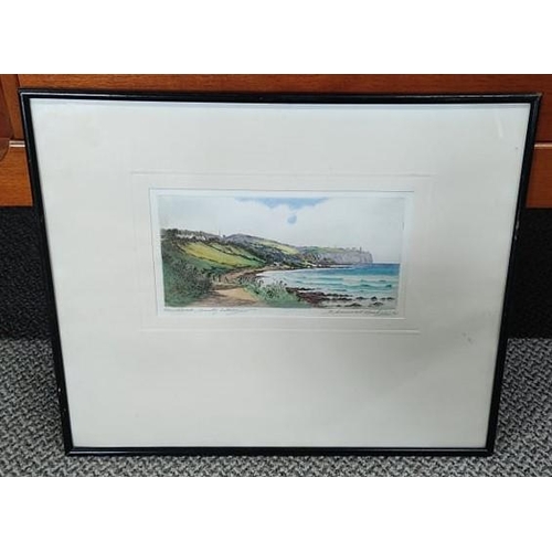 661 - A framed watercolour of Blackrocks, Co. Antrim, signed by Irish artist Robert Cresswell Boak