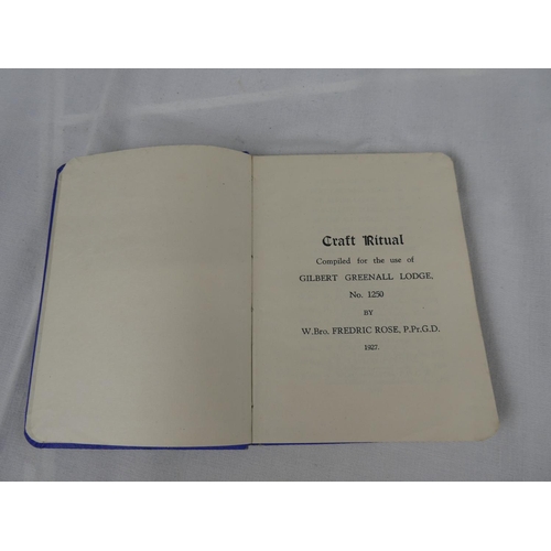 102 - A book compiled for the use of Gilbert Greenall Lodge no. 1250.