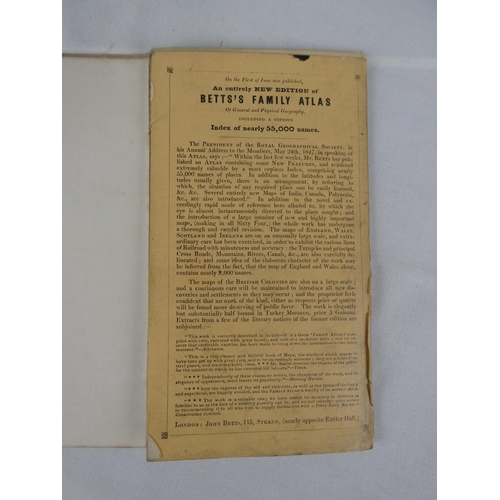 105 - A leather bound Bett's Road & Railroad Map of Ireland