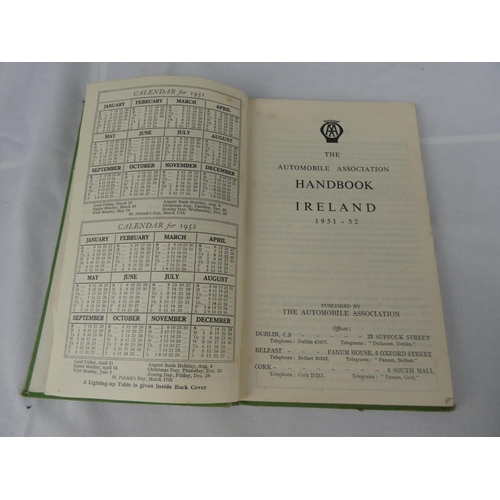 107 - A vintage AA members handbook Ireland 1951 - 1952,