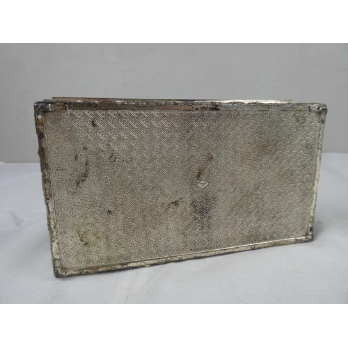 109 - A decorative vintage silver plated cigarette/ trinket box.