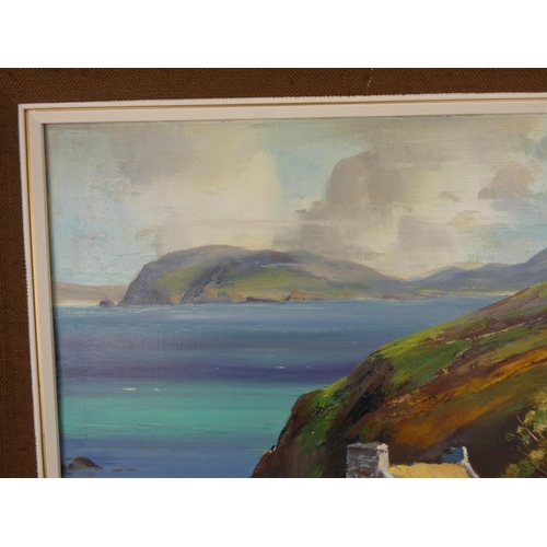 114 - A stunning oil painting 'Dunaff Head, Donegal' by Irish artist  Anne Tallentine size 24
